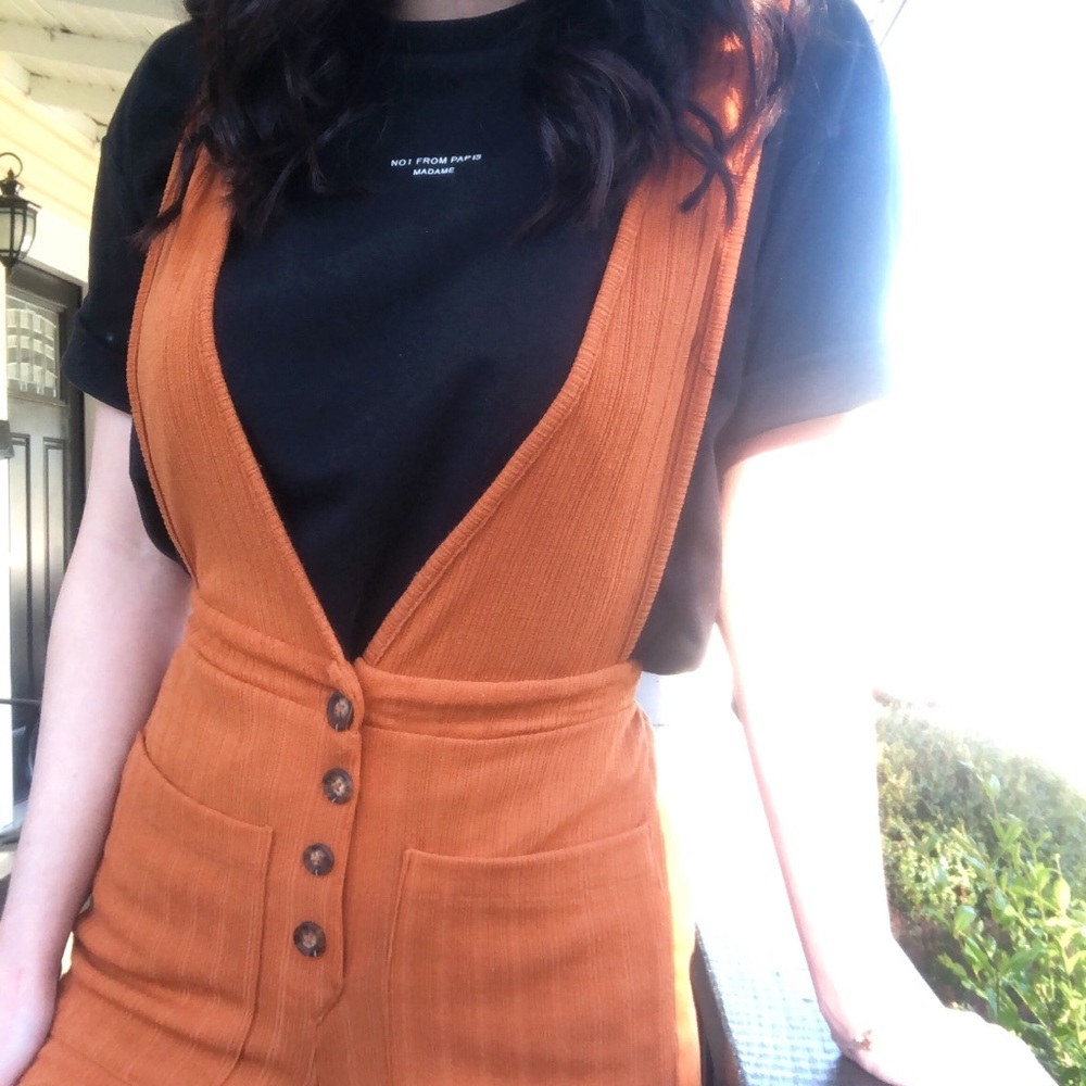 Rust colored button up jumper